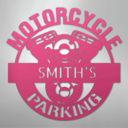 My Easy Monogram Steel Sign Pink / 24" Motorcycle Parking Monogram - Steel Sign