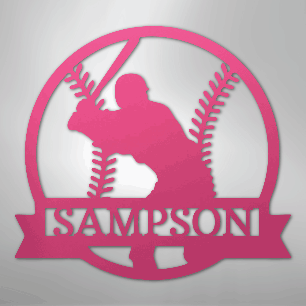 My Easy Monogram Steel Sign Pink / 24" On Deck Monogram - Metal Sign