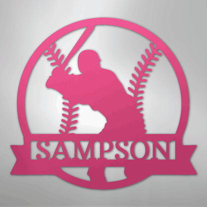 My Easy Monogram Steel Sign Pink / 24" On Deck Monogram - Metal Sign
