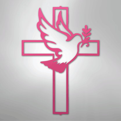 My Easy Monogram Steel Sign Pink / 24" Peaceful Dove - Steel Sign