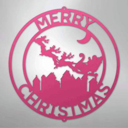My Easy Monogram Steel Sign Pink / 24" Santas  Delivery Monogram- Steel Sign