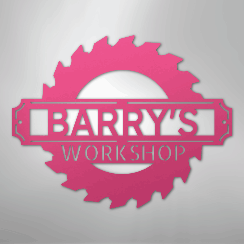 My Easy Monogram Steel Sign Pink / 24" Sawmill Monogram - Steel Sign