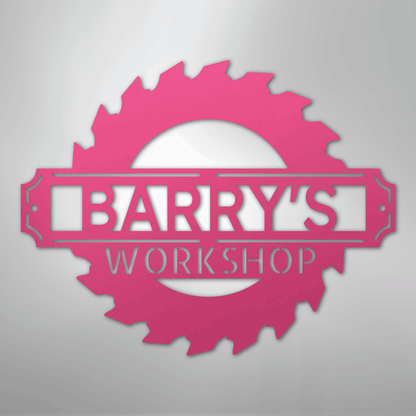 My Easy Monogram Steel Sign Pink / 24" Sawmill Monogram - Steel Sign