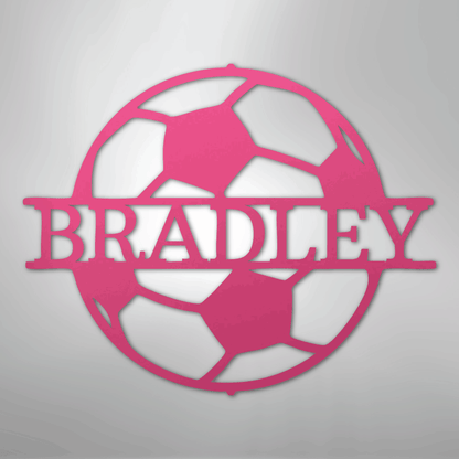 My Easy Monogram Steel Sign Pink / 24" Soccer Monogram - Steel Sign