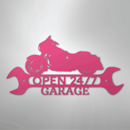 My Easy Monogram Steel Sign Pink / 24" Street Glide Shop Monogram - Steel Sign
