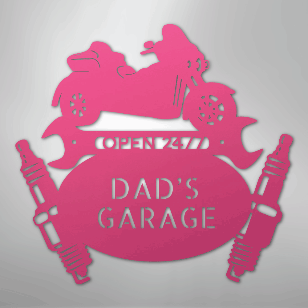 My Easy Monogram Steel Sign Pink / 24" Trike Mechanic Monogram - Steel Sign