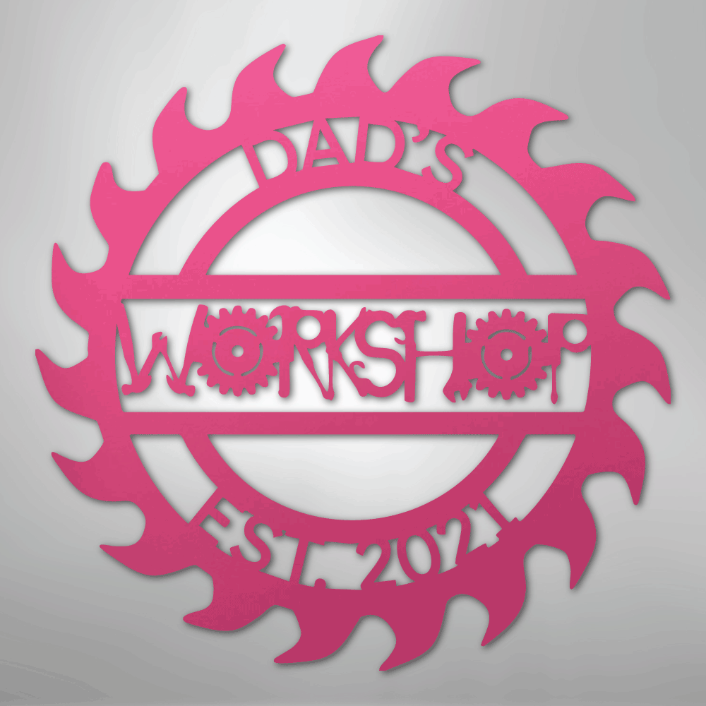 My Easy Monogram Steel Sign Pink / 24" Unique Workshop Monogram - Steel Sign