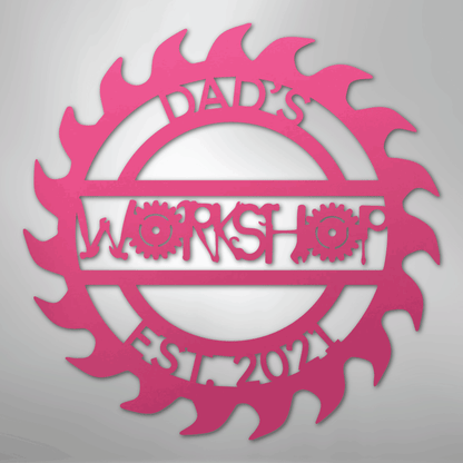 My Easy Monogram Steel Sign Pink / 24" Unique Workshop Monogram - Steel Sign