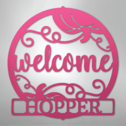 My Easy Monogram Steel Sign Pink / 24" Welcome Fall Monogram - Steel Sign