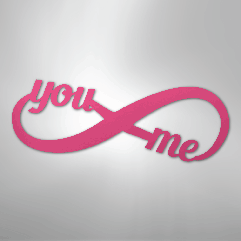 My Easy Monogram Steel Sign Pink / 24" You and Me Infinity - Steel Sign