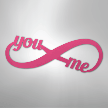 My Easy Monogram Steel Sign Pink / 24" You and Me Infinity - Steel Sign