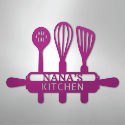 My Easy Monogram Steel Sign Purple / 12 Baker's Kitchen