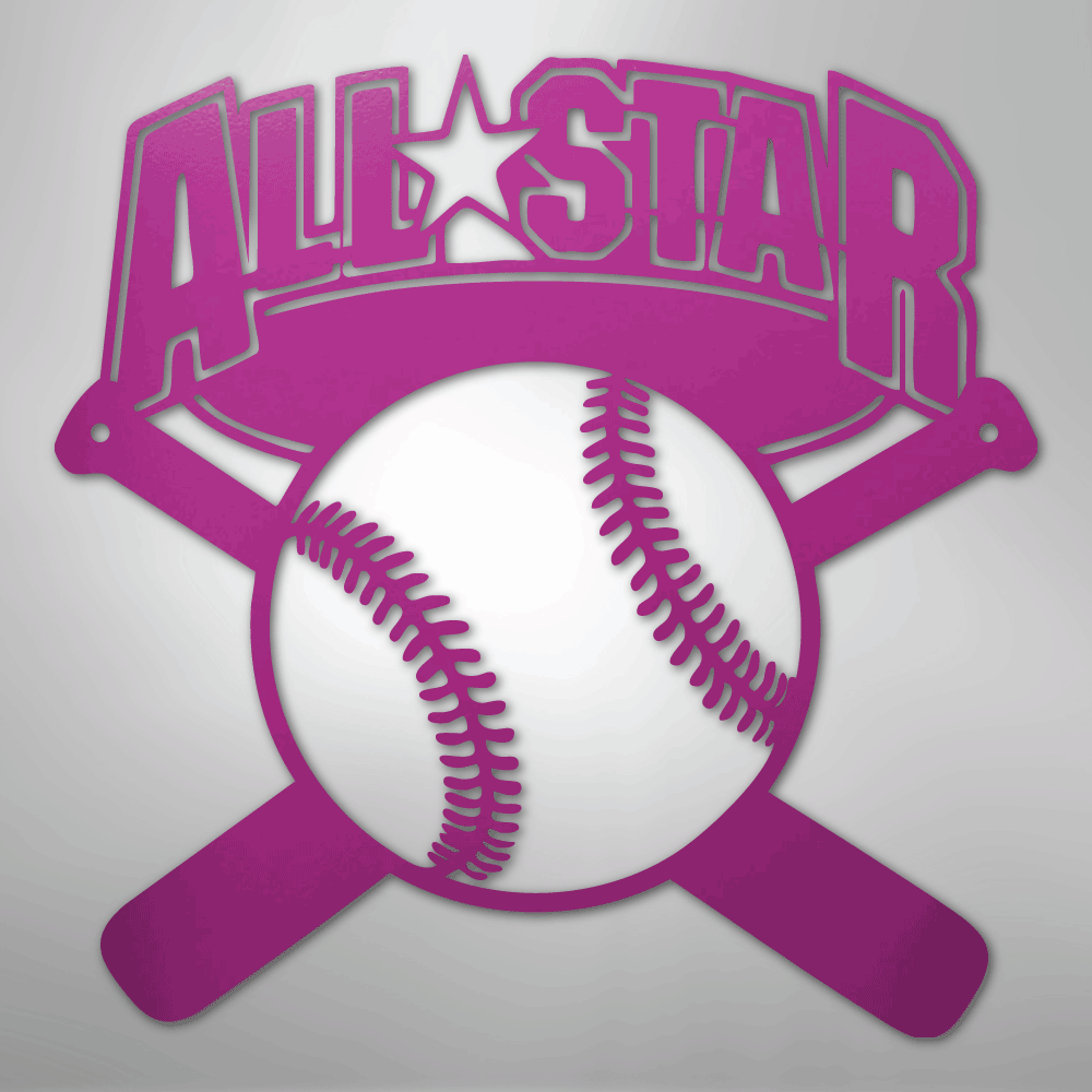 My Easy Monogram Steel Sign Purple / 24" All-Star - Metal Sign