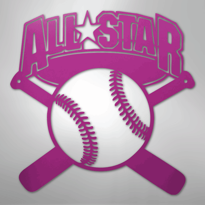 My Easy Monogram Steel Sign Purple / 24" All-Star - Metal Sign