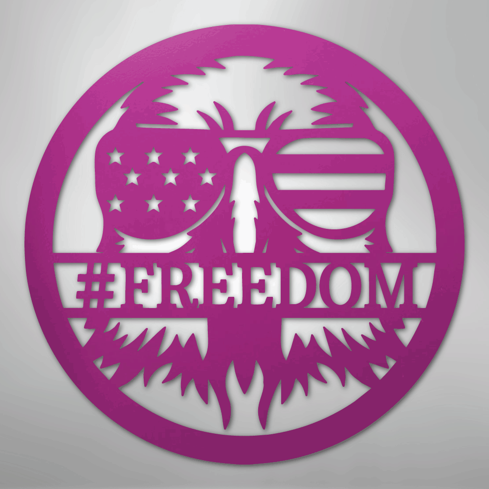 My Easy Monogram Steel Sign Purple / 24" American Eagle Monogram - Steel Sign
