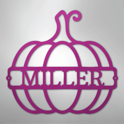My Easy Monogram Steel Sign Purple / 24" Big Pumpkin Monogram - Steel Sign