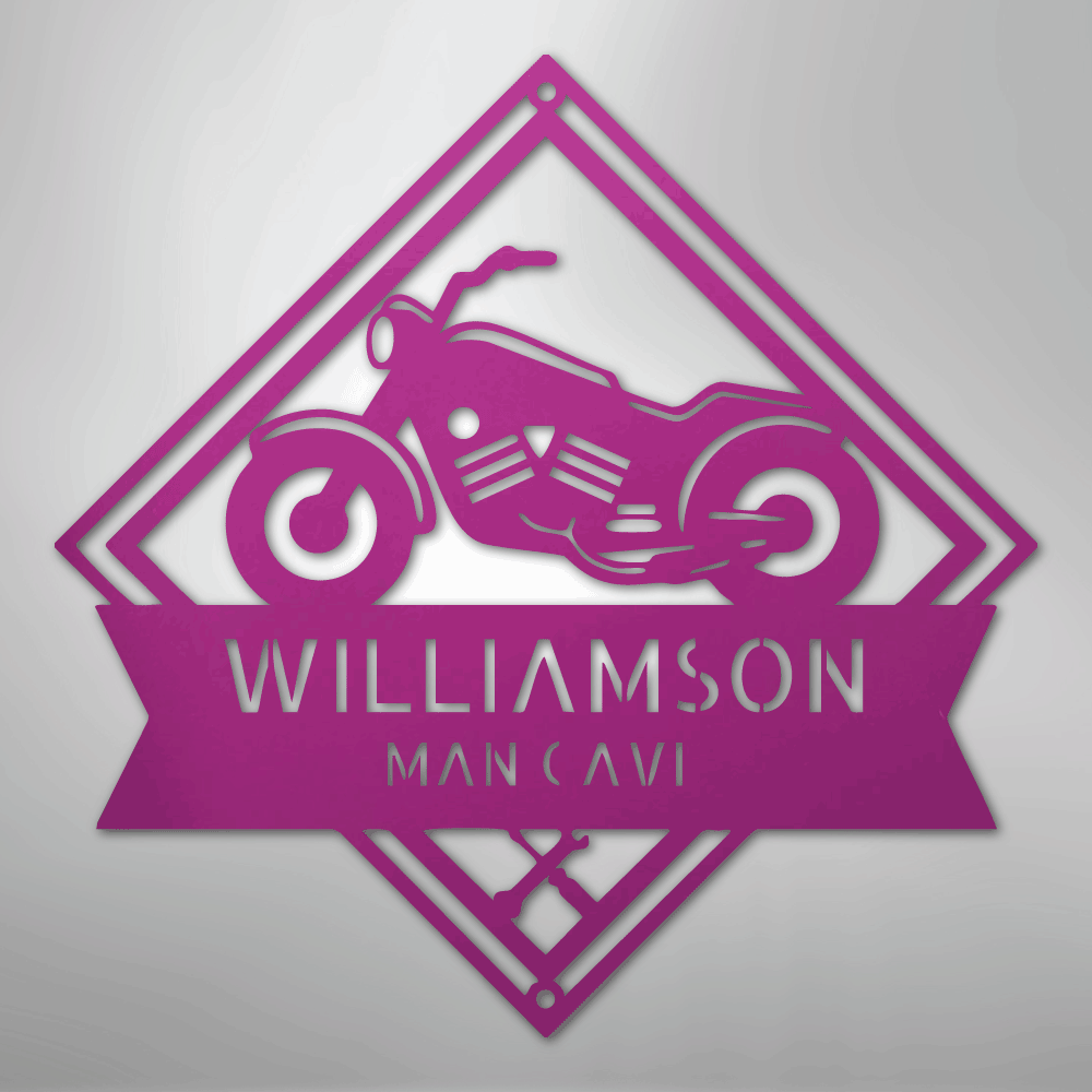 My Easy Monogram Steel Sign Purple / 24" Born to Be Wild Monogram - Steel Sign