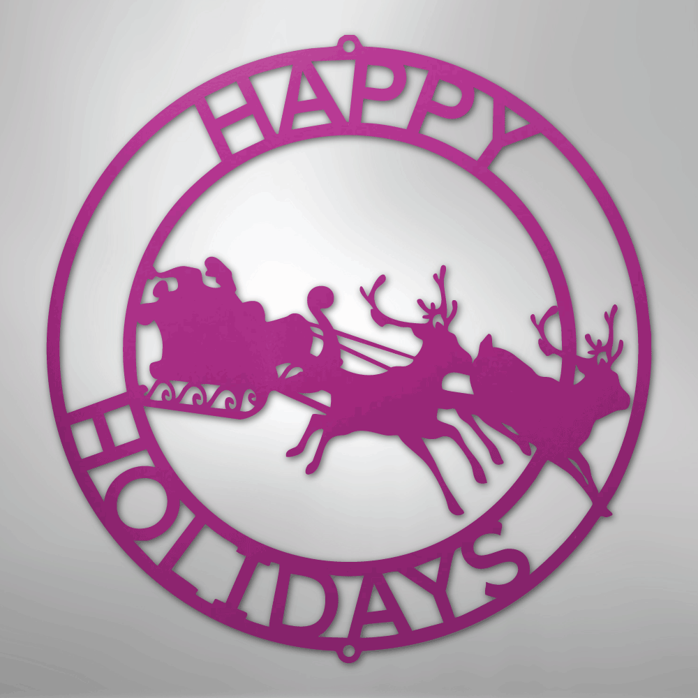 My Easy Monogram Steel Sign Purple / 24" Christmas Cheer Monogram - Steel Sign