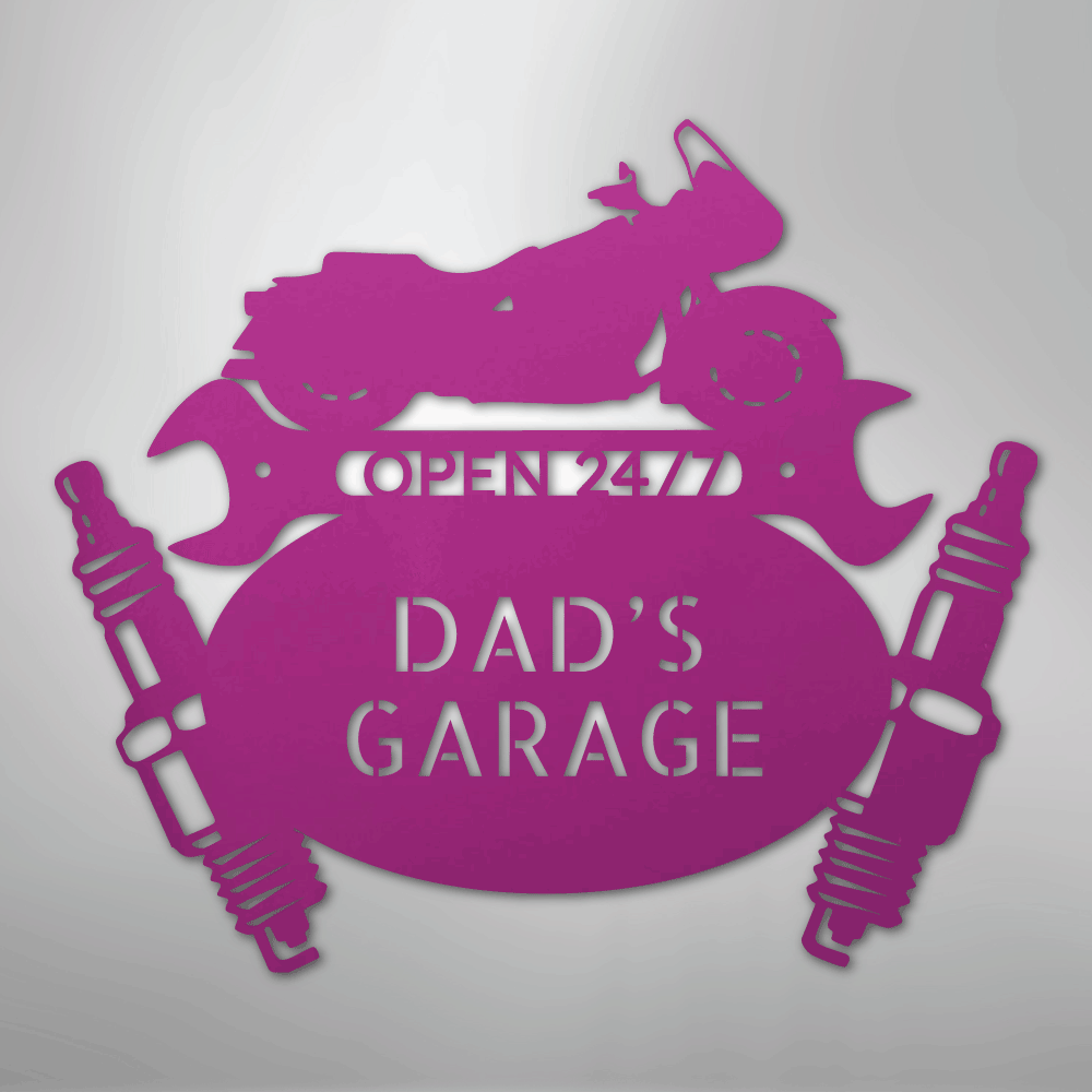 My Easy Monogram Steel Sign Purple / 24" Cruiser Mechanic Monogram - Steel Sign