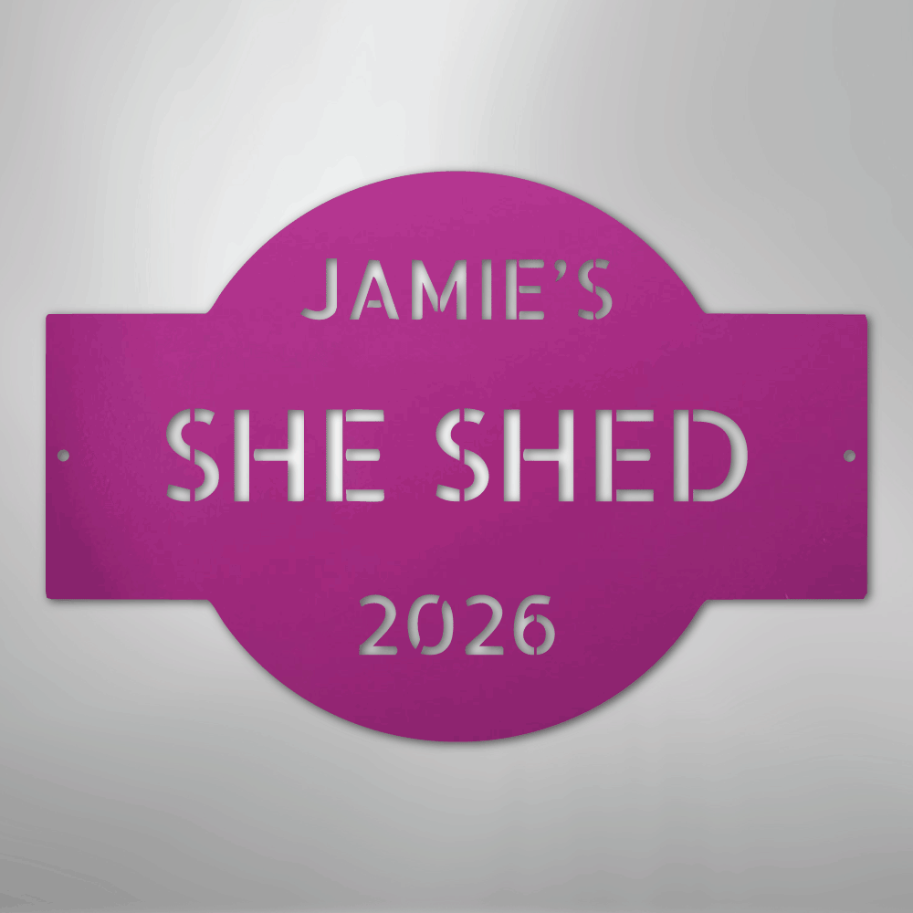 My Easy Monogram Steel Sign Purple / 24" Custom Plaque - Steel Sign