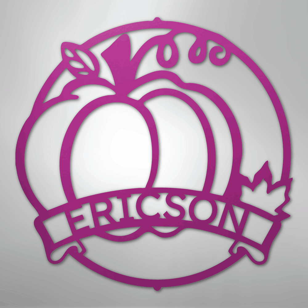 My Easy Monogram Steel Sign Purple / 24" Fall Harvest Monogram - Steel Sign