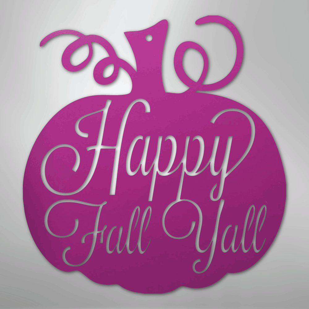My Easy Monogram Steel Sign Purple / 24" Fall Pumpkin - Steel Sign