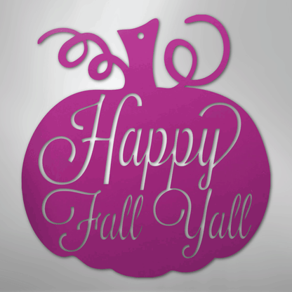 My Easy Monogram Steel Sign Purple / 24" Fall Pumpkin - Steel Sign