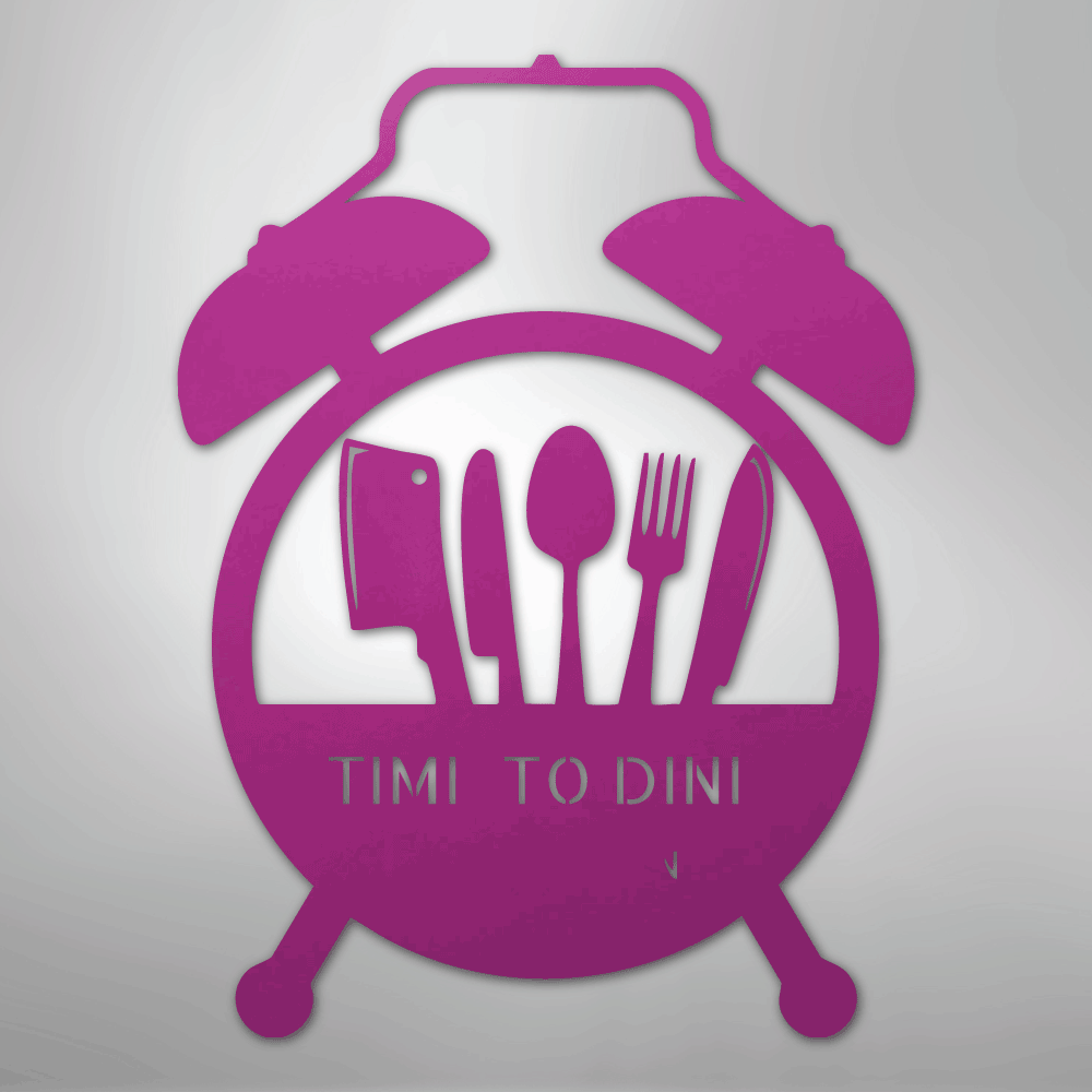 My Easy Monogram Steel Sign Purple / 24" Food Time Monogram - Steel Sign