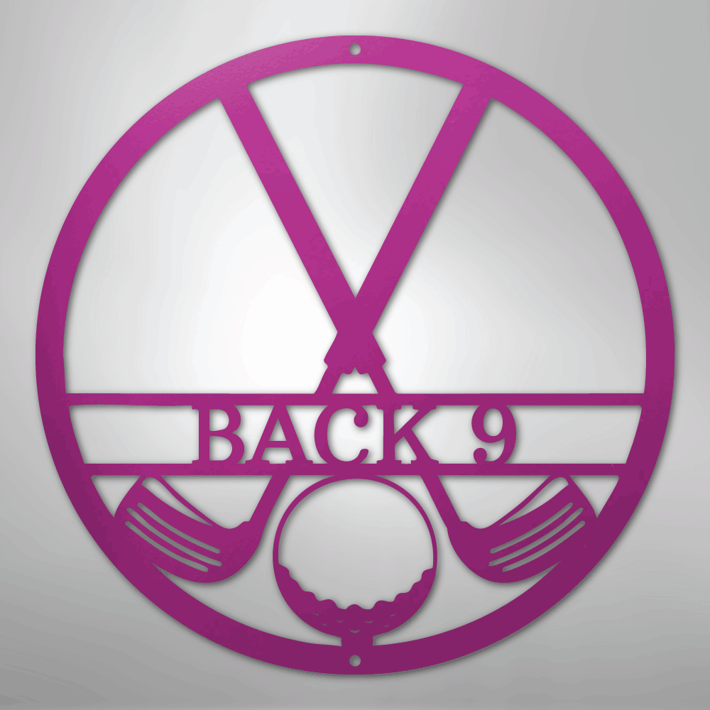 My Easy Monogram Steel Sign Purple / 24" Golf Club Monogram - Steel Sign