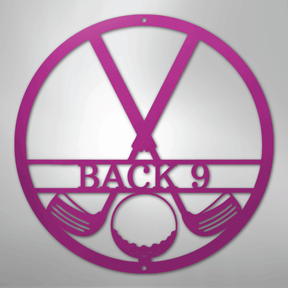 My Easy Monogram Steel Sign Purple / 24" Golf Club Monogram - Steel Sign