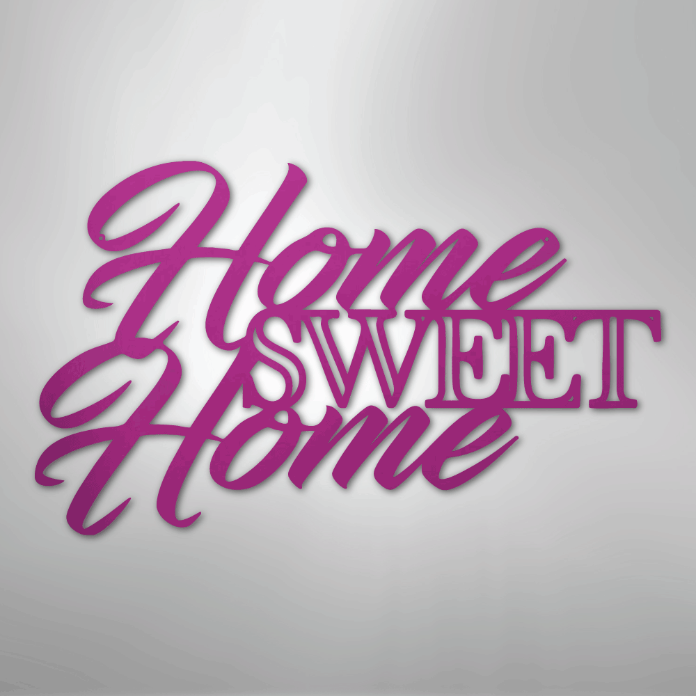 My Easy Monogram Steel Sign Purple / 24" Home Sweet Home - Steel Sign