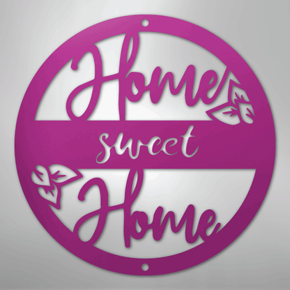 My Easy Monogram Steel Sign Purple / 24" Home Sweet Home - Steel Sign