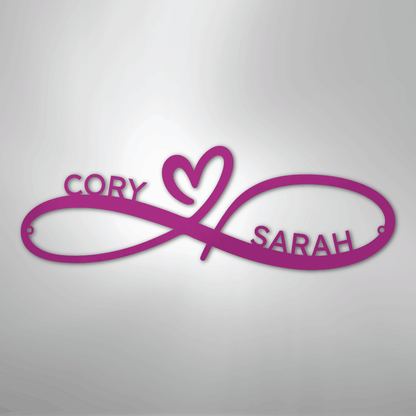 My Easy Monogram Steel Sign Purple / 24" Infinity Couples Monogram - Steel Sign