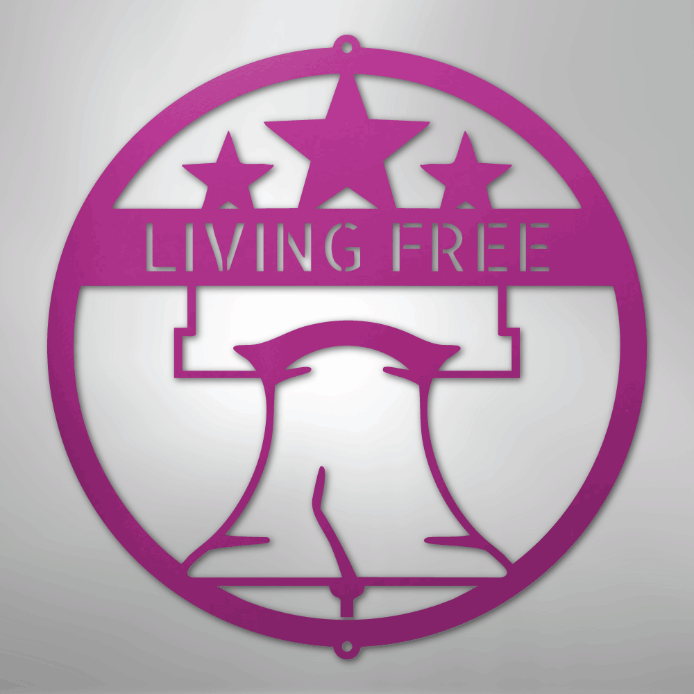 My Easy Monogram Steel Sign Purple / 24" Liberty Bell Monogram - Steel Sign