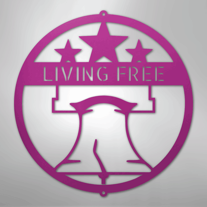 My Easy Monogram Steel Sign Purple / 24" Liberty Bell Monogram - Steel Sign