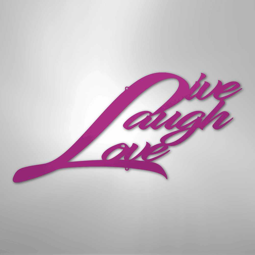 My Easy Monogram Steel Sign Purple / 24" Live Laugh Love - Steel Sign