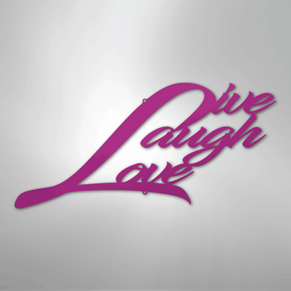 My Easy Monogram Steel Sign Purple / 24" Live Laugh Love - Steel Sign