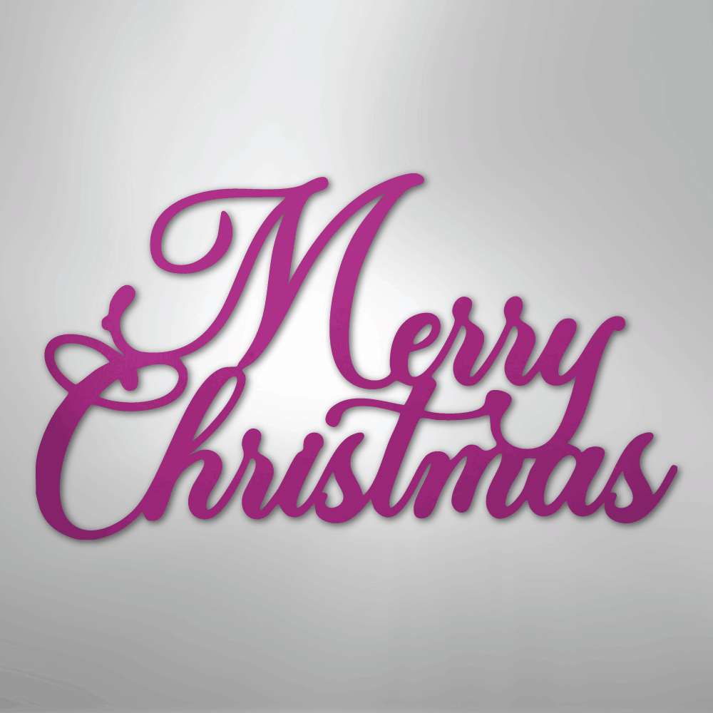 My Easy Monogram Steel Sign Purple / 24" Merry Christmas Script - Steel Sign