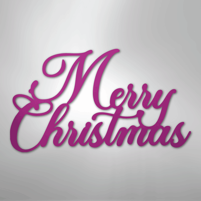 My Easy Monogram Steel Sign Purple / 24" Merry Christmas Script - Steel Sign