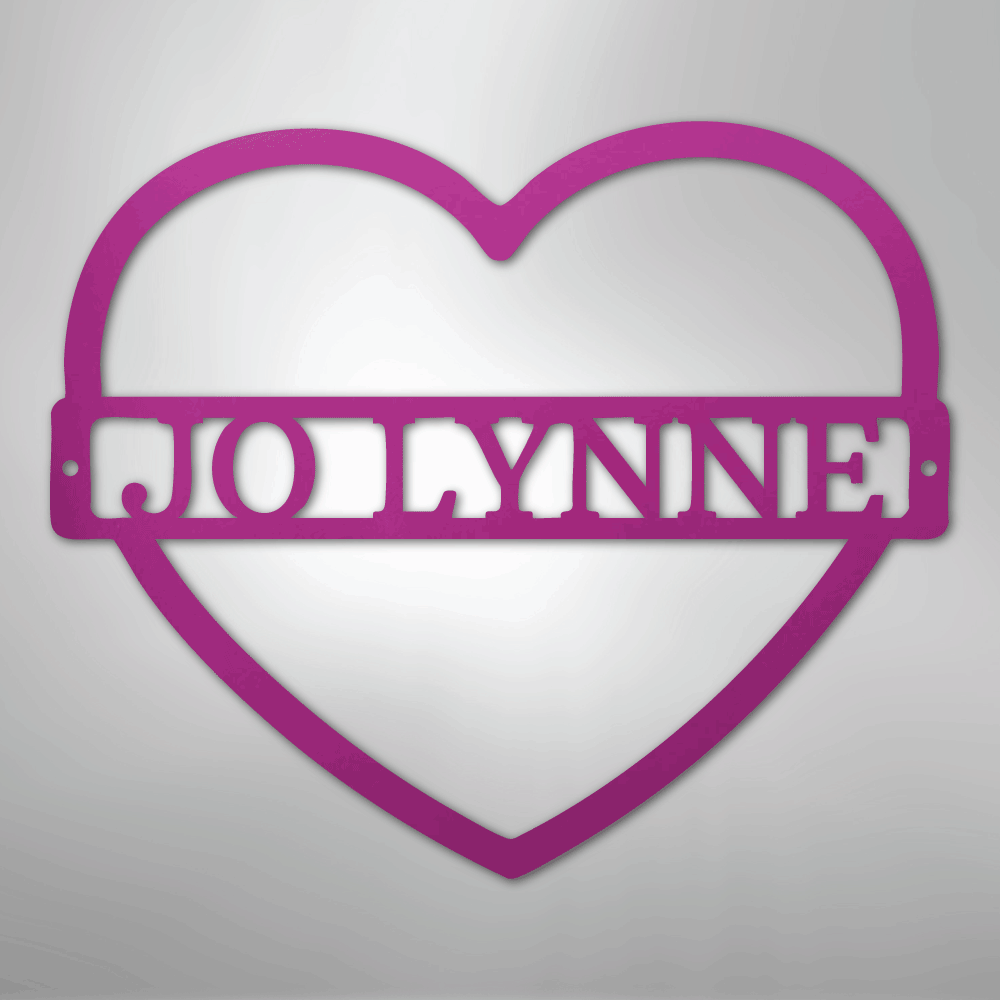 My Easy Monogram Steel Sign Purple / 24" Mother's Love Monogram - Steel Sign