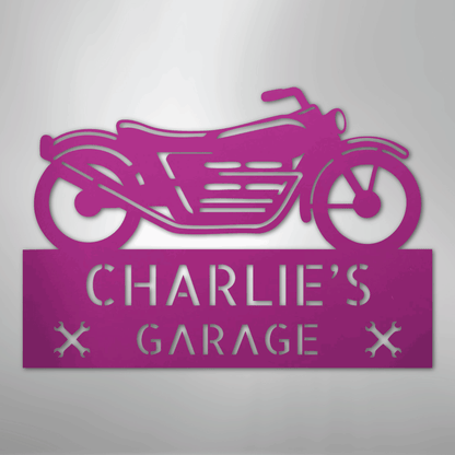My Easy Monogram Steel Sign Purple / 24" Motorcycle Adventure Monogram - Steel Sign