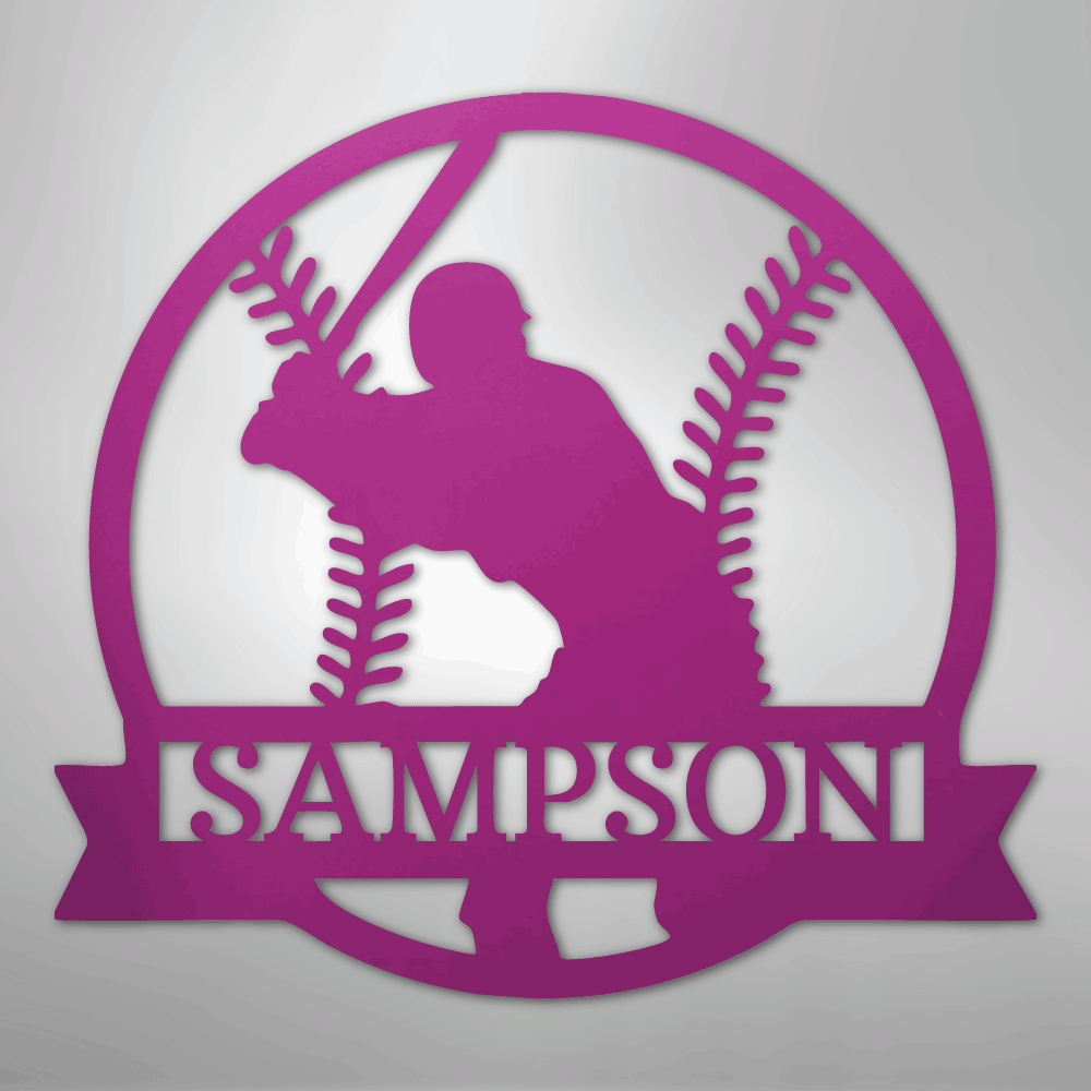 My Easy Monogram Steel Sign Purple / 24" On Deck Monogram - Metal Sign