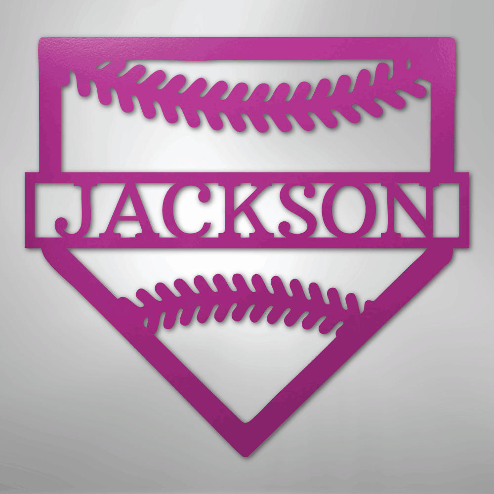 My Easy Monogram Steel Sign Purple / 24" Personal Home Base
