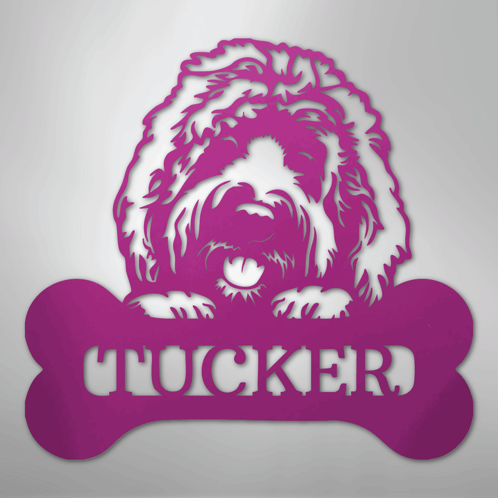 My Easy Monogram Steel Sign Purple / 24" Pick Your Pup Monogram - Steel Sign