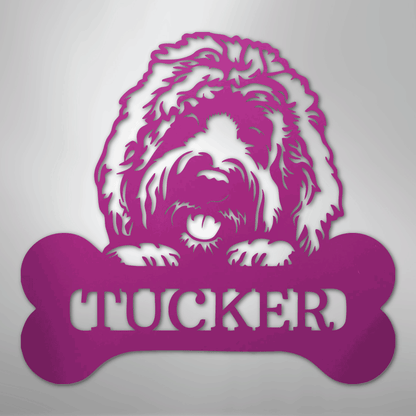 My Easy Monogram Steel Sign Purple / 24" Pick Your Pup Monogram - Steel Sign