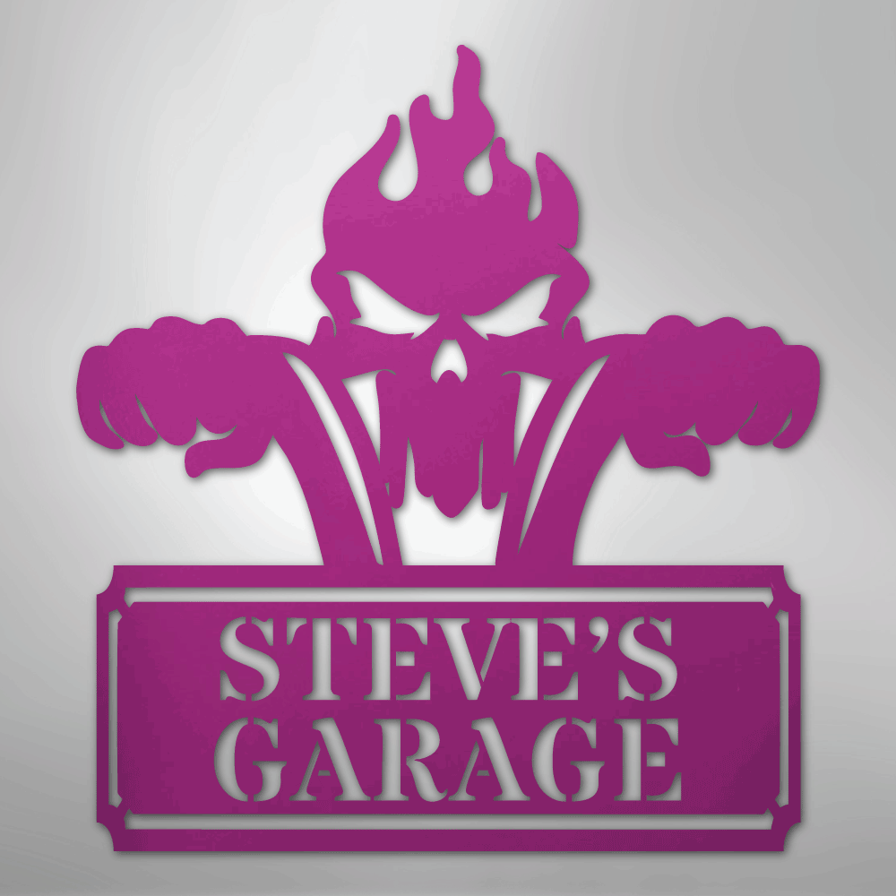 My Easy Monogram Steel Sign Purple / 24" Rough Ride Monogram - Steel Sign