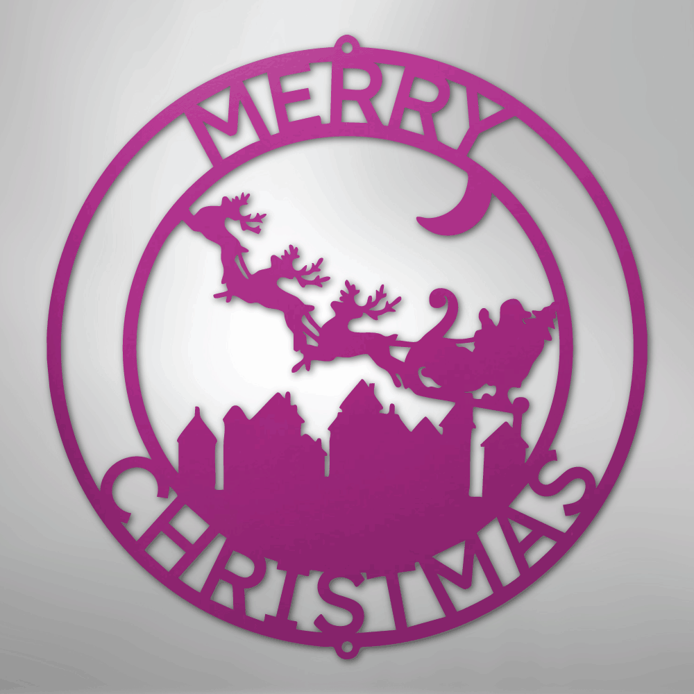 My Easy Monogram Steel Sign Purple / 24" Santas  Delivery Monogram- Steel Sign