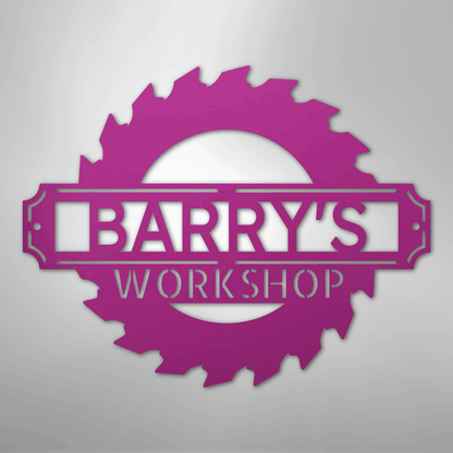My Easy Monogram Steel Sign Purple / 24" Sawmill Monogram - Steel Sign