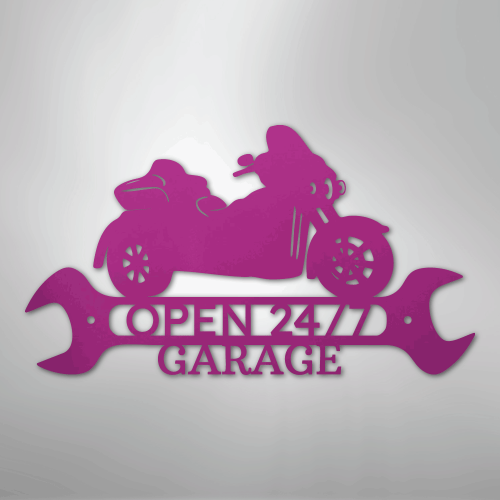 My Easy Monogram Steel Sign Purple / 24" Trike Shop Monogram - Steel Sign