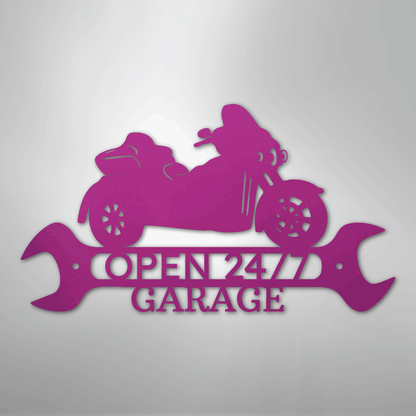 My Easy Monogram Steel Sign Purple / 24" Trike Shop Monogram - Steel Sign
